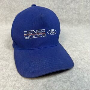 Vintage Ford Hat Adult OSFA Blue Ciener Woods Ford Ballcap Strapback USA Made